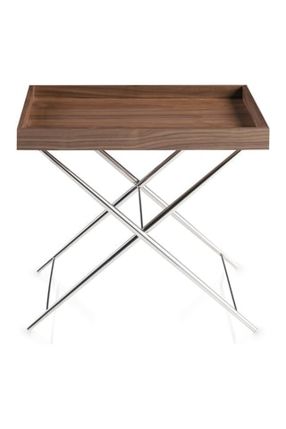 Mesa de apoio Natural e prateado