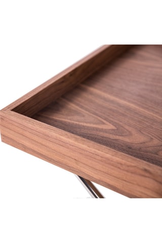 Mesa de apoio Natural e prateado