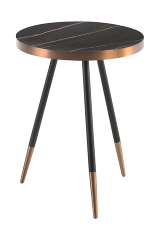 Mesa de apoio Preto e bronze