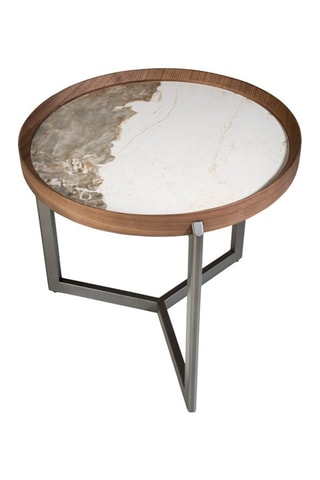 Mesa de apoio - Natural e cinzento