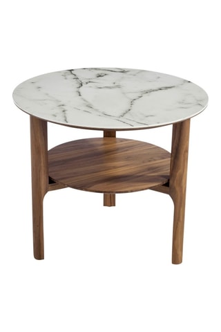 Mesa de apoio Natural e branco