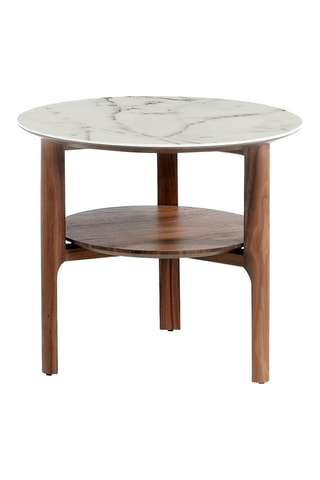 Mesa de apoio Natural e branco