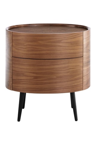 Mesa de cabeceira Imitação de nogueira e preto