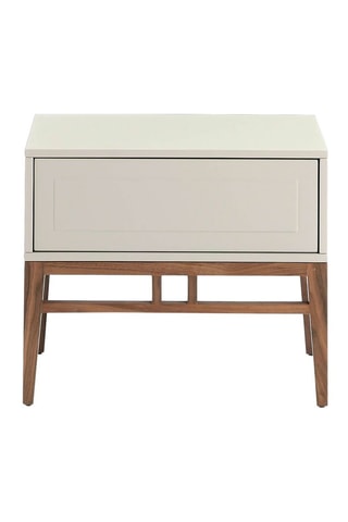 Mesa de cabeceira Cinzento e imitação de nogueira