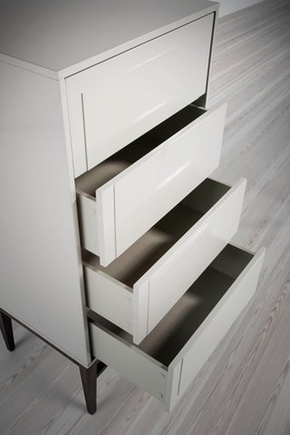 Móvel 4 gavetas Cinzento e imitação de nogueira