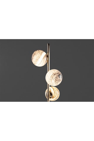 Candeeiro de mesa LED Castanho