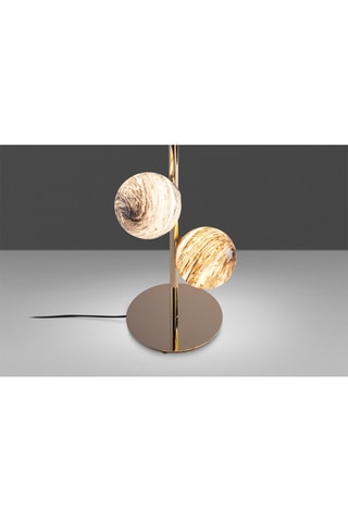 Candeeiro de mesa LED Castanho