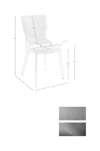 2 cadeiras - 45 x 84 x 57 cm