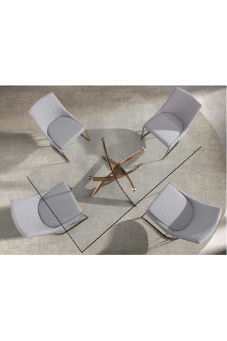 Mesa de refeição em vidro - 180 x 75 x 95 cm