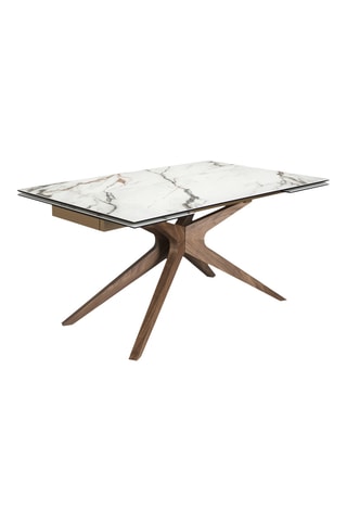Mesa de refeição extensível em mármore - 160/240 x 76 x 100 cm