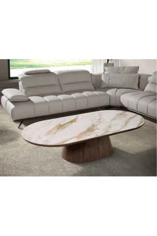 Mesa de centro em mármore - 160 x 38 x 80 cm