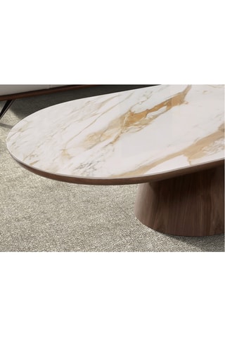 Mesa de centro em mármore - 160 x 38 x 80 cm