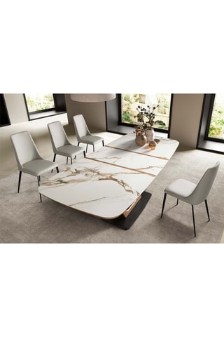 Tavolo da pranzo estensibile in marmo - 180/230 x 76 x 100 cm