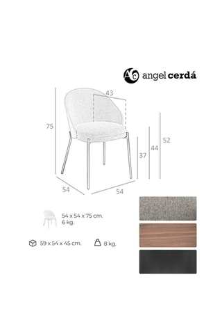 2 cadeiras - 54 x 75 x 54 cm