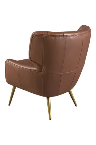 Cadeirão - Castanho-escuro - Em couro