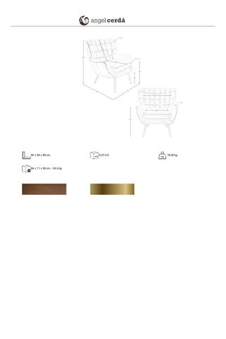 Cadeirão - Castanho-escuro - Em couro