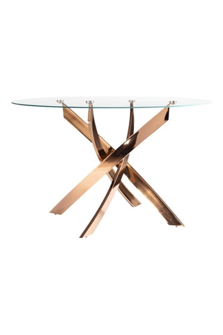 Mesa de refeição em vidro - 120 x 75 x 120 cm