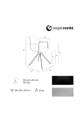 2 cadeiras giratórias - 50 x 85 x 62 cm