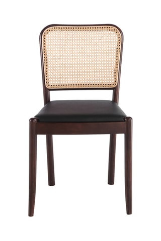 2 cadeiras em madeira e rotim - 126 x 197 x 25 cm