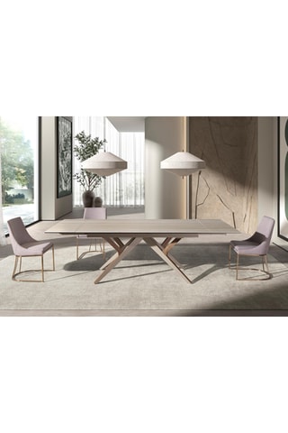 Mesa de refeição extensível em madeira - 160/240 x 76 x 100 cm