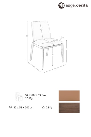 2 cadeiras em madeira - 52 x 60 x 83 cm