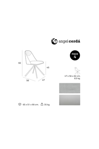 2 cadeiras giratórias - 82 x 56 x 47 cm