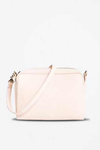 Leren Schoudertas Nude