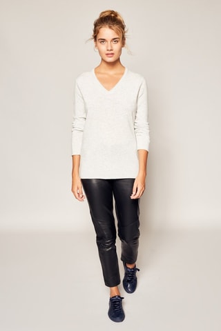 Wollen en Kasjmier Trui Menphis - Lichtgrijs