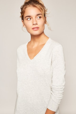 Wollen en Kasjmier Trui Menphis - Lichtgrijs