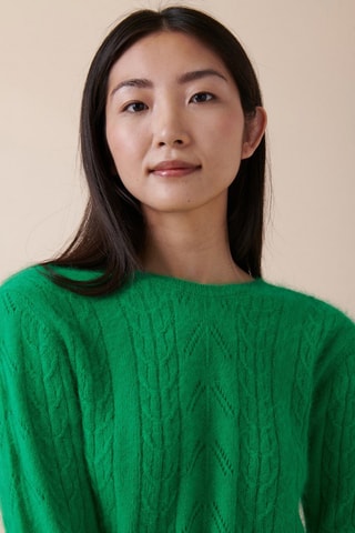 Camisola em angora Mesra - Verde