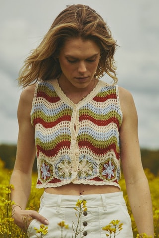 Mouwloos Vest Tetouane - Oranje