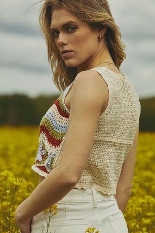 Mouwloos Vest Tetouane - Oranje