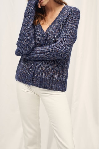 Vest Gemêleerd Marineblauw