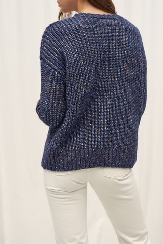 Vest Gemêleerd Marineblauw