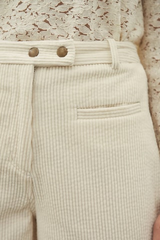 Ribfluwelen 7/8 Chino - Crèmekleurig