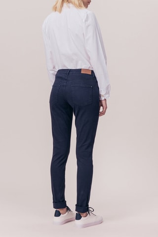 Broek Slim Fit Pagode Marineblauw