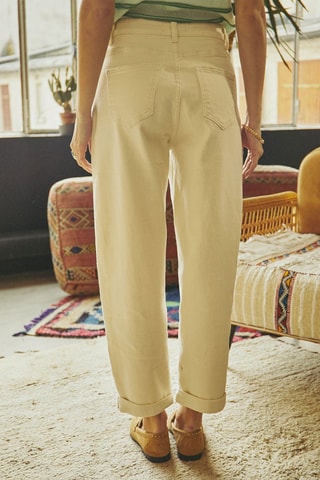 Rechte Broek Pepitte - Beige