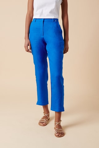 Linnen Broek - 
Blauw
