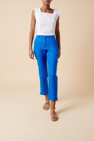 Linnen Broek - 
Blauw