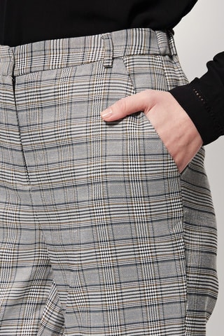 7/8 Rechte Broek Hoge Taille Paige Lichtgrijs