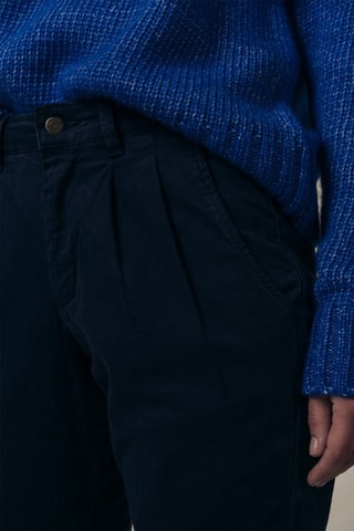 Chino Hoge Taille Prusse - Marineblauw