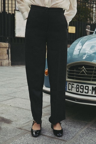 Linnen Broek Palme - Zwart