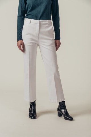 Jeans Wide Legs Met Hoge Taille Pepito Ecru