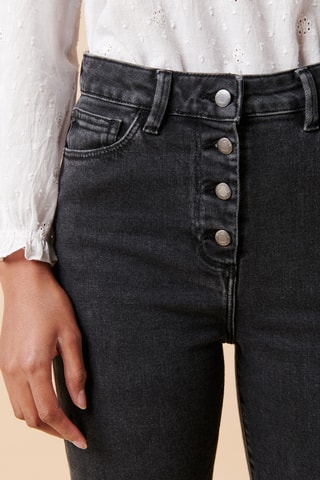 Biologisch Katoenen Rechte Jeans 
Zwart