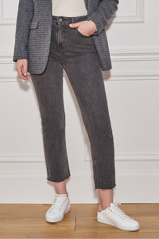 7/8 Jeans Hoge Taille Pienda - Donkergrijs