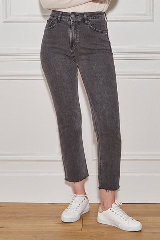 7/8 Jeans Hoge Taille Pienda - Donkergrijs