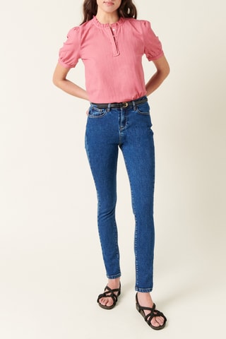 Biologisch Katoenen Rechte Jeans 
Blauw