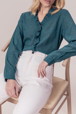 Mom Jeans Hoge Taille Palmier Wit