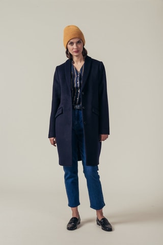 Wollen Jas Lorela Marineblauw