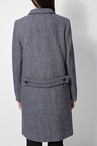 Wollen Jas Lousiane Gemêleerd Marineblauw